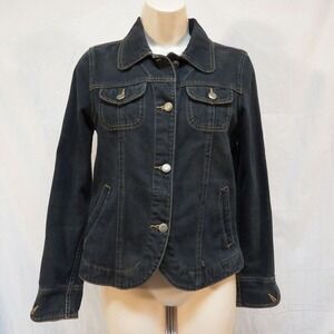 VTG Old Navy  Denim Jacket Western Style Jean Dark Wash Casual Everyday Sz S